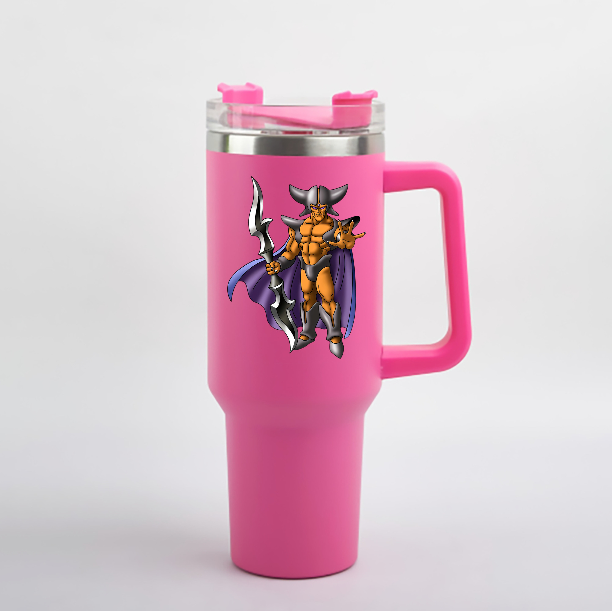 （画像用） ドラゴンクエスト Doragon Kuesuto Dragon Quest 1200mL車用タンブラー - クリスタルステッカー（プラスチックストロー付き）